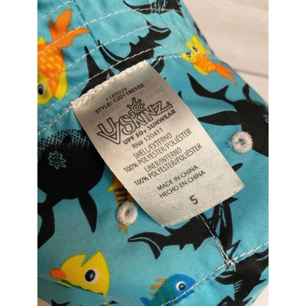 UV Skinz Orange blue fish reversible bucket sun hat‎ size 5
